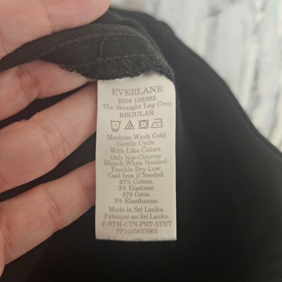 Everlane Jeans Straight Leg Crop Size 10 Black - Picture 5 of 9